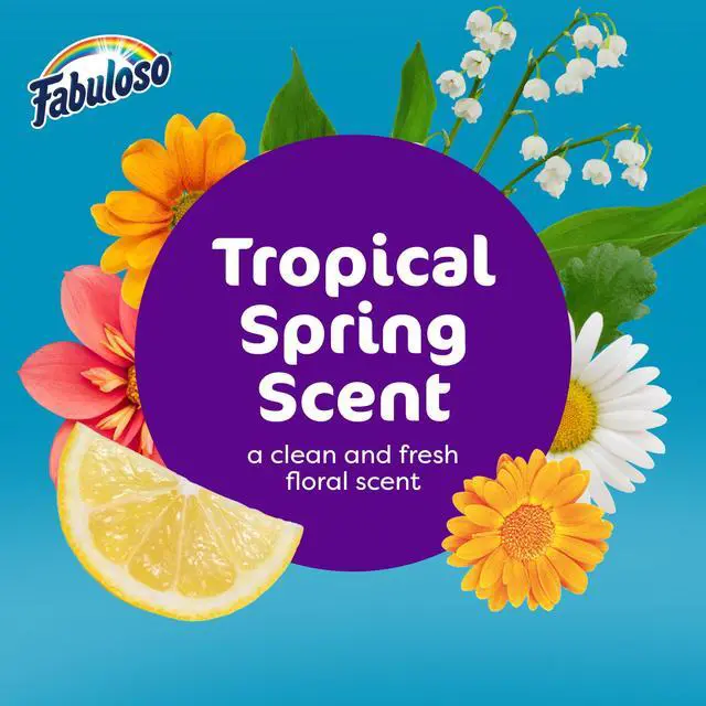 Alt view image 2 of 6 - Fabuloso 2X Multi-Purpose Cleaner, No Rinse Floor Cleaner, Tropical Spring Scent, 56 fl oz