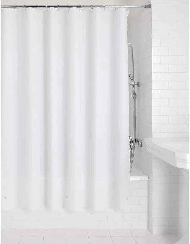 Alt view image 4 of 7 - Mainstays Light Weight PEVA Shower Curtain Liner, 70 in x 71 in, White