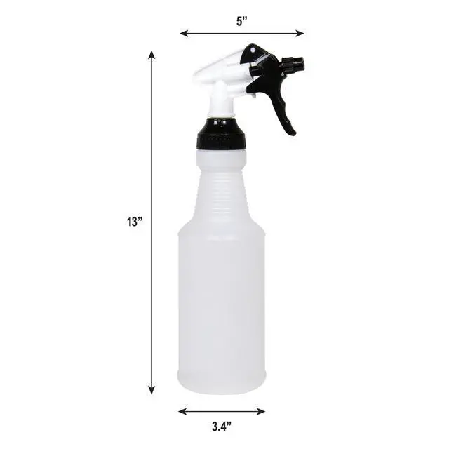 Alt view image 2 of 7 - (3 pack) Stout Stuff Plastic Wide Mouth Empty Spray Bottle, Holds 32oz