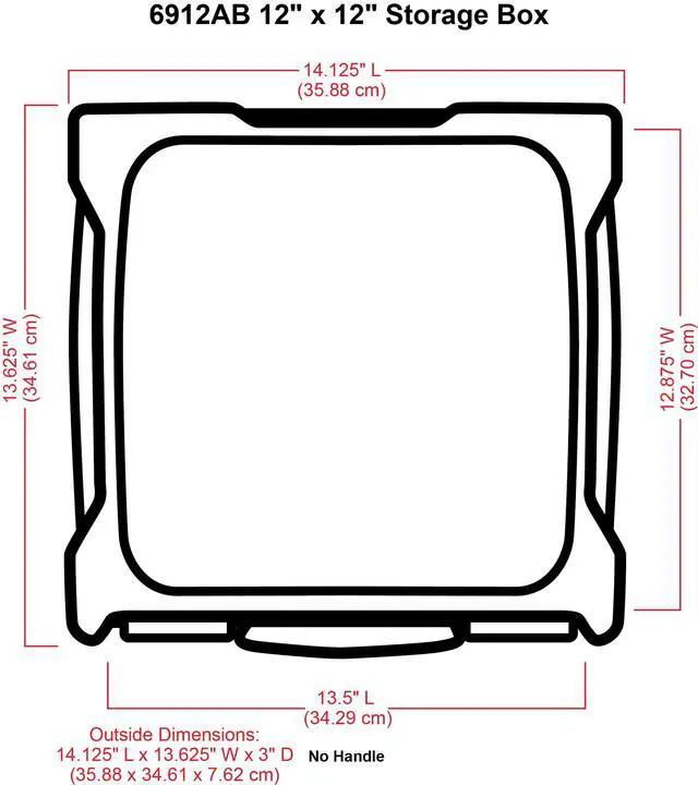 Alt view image 6 of 6 - Flambeau Essentials, 26912AE, Scrapbook Box, Craft and Hobby Storage Box, Clear, 12 inches, Plastic