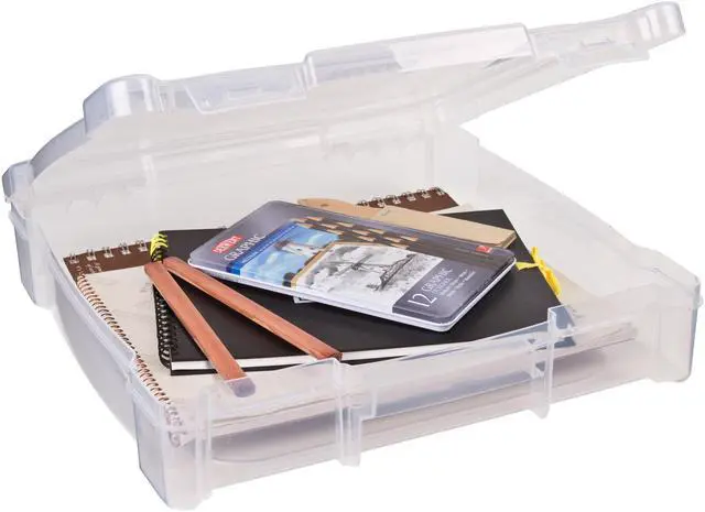 Main image of Flambeau Essentials, 26912AE, Scrapbook Box, Craft and Hobby Storage Box, Clear, 12 inches, Plastic