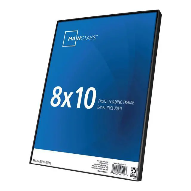 Alt view image 2 of 6 - (6 pack) Mainstays Format Front-Loading Picture Frame, 8 x 10, Black, Wall or Tabletop