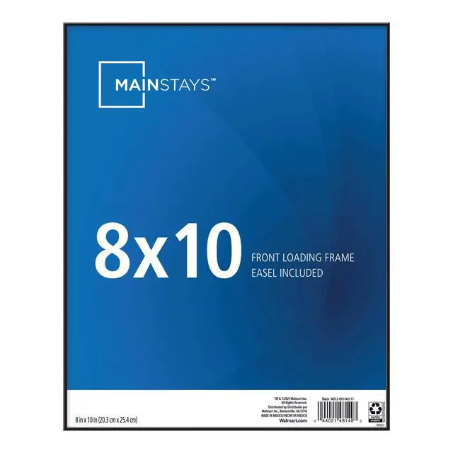 Alt view image 4 of 6 - (6 pack) Mainstays Format Front-Loading Picture Frame, 8 x 10, Black, Wall or Tabletop