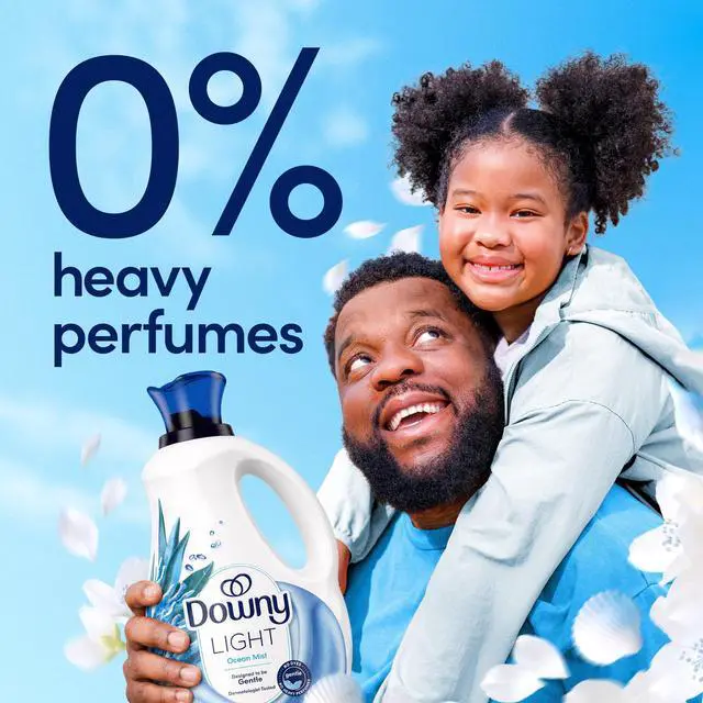 Alt view image 7 of 7 - Downy Gentle Soft + Fresh Liquid Fabric Softener, Ocean Mist Scent, 44 fl oz, 66 Loads