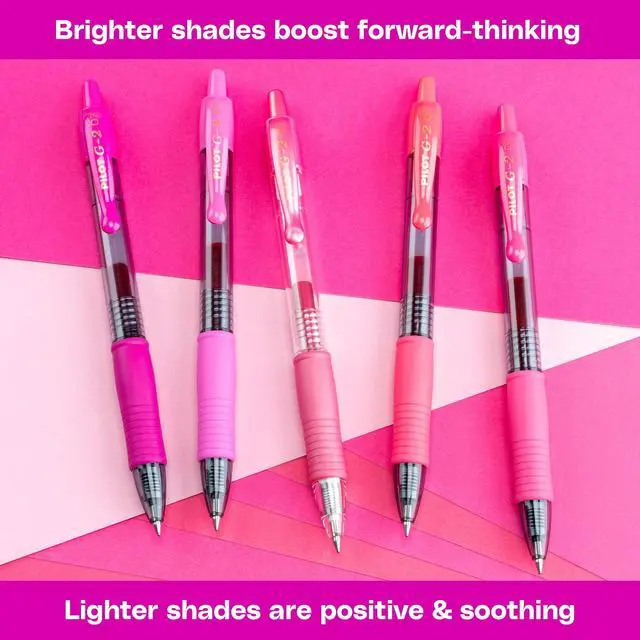 Alt view image 2 of 6 - Pilot G2 Retractable Gel Pens, Pink Premium, 0.7mm Fine Point, Assorted Colors, 5 Count