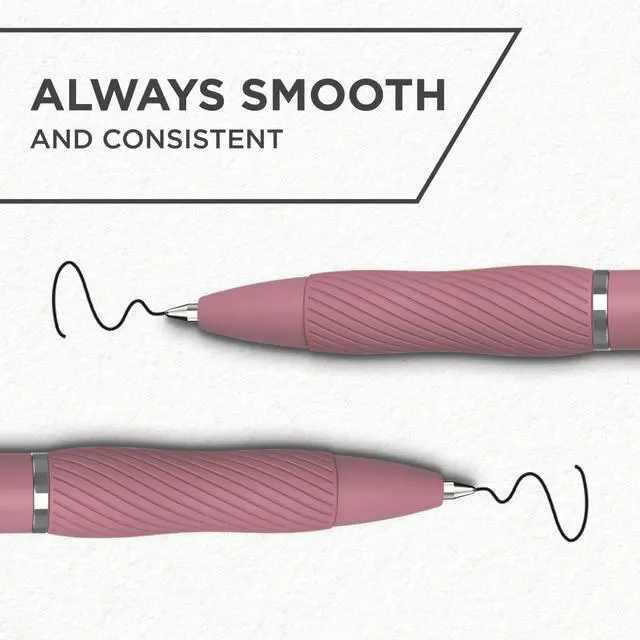 Alt view image 6 of 6 - Sharpie S-Gel Pens, Medium Point, Bold Blush, Black Ink, 4 Count