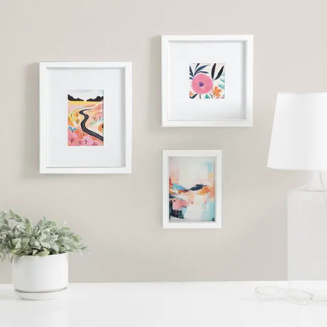 Alt view image 3 of 6 - DesignOvation 5x7 White/Silver Decorative Tabletop Picture Frame