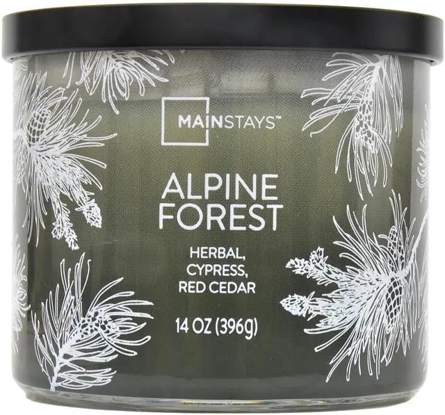 Alt view image 3 of 7 - Mainstays Alpine Forest 3-Wick Ombre Wrapped Scented Jar Candle, 14 oz