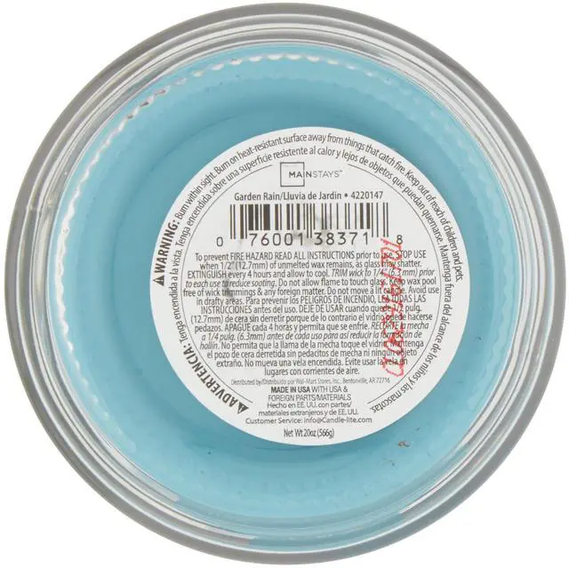 Alt view image 5 of 6 - Mainstays Garden Rain Single-Wick Scented Glass Jar Candle, 20 oz