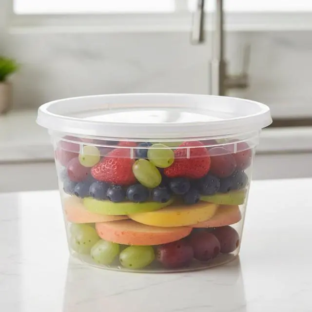 Alt view image 7 of 7 - Mainstays Plastic Deli Containers, 40 Pieces, 16 oz, Meal Prep and Batch Cooking