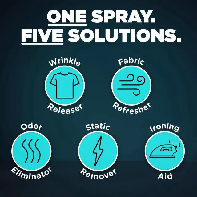 Alt view image 5 of 7 - Downy Wrinkle Releaser and Refresher Fabric Spray, Unstopables Fresh, 33.8 fl oz