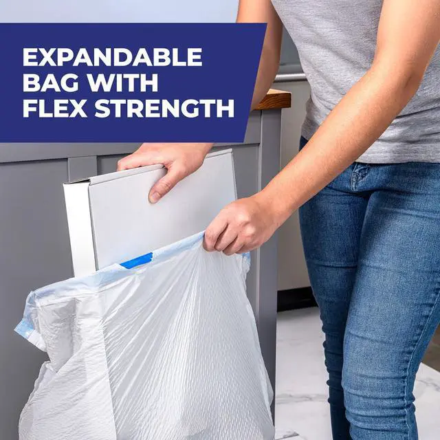 Alt view image 4 of 7 - Hefty Ultra Strong 13 Gallon Trash Bags, Tall Kitchen Trash Bags, White, Lavender and Sweet Vanilla Scent, 40 Bags