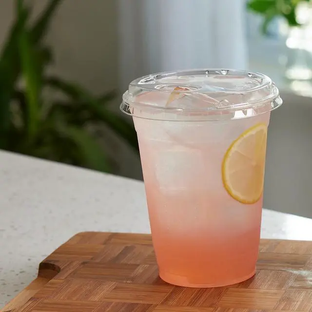 Alt view image 6 of 6 - Great Value Disposable Plastic Cups and Lids, Clear, 16 oz, 25 Count, (Cup and Lid Combo)