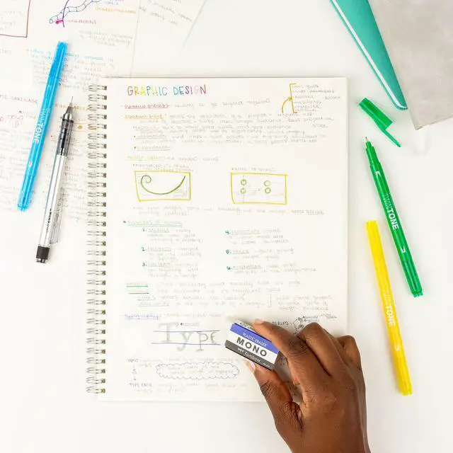 Alt view image 5 of 14 - Tombow 57324 MONO Eraser, White, Medium, 3-Pack. Cleanly Removes Marks