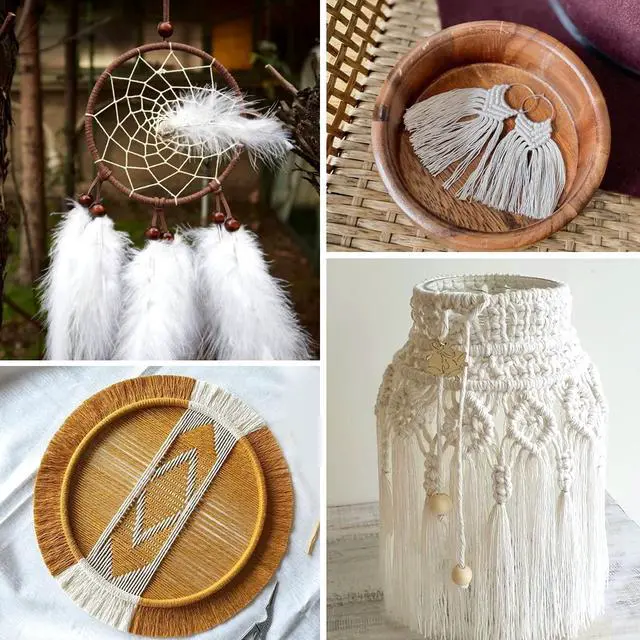Alt view image 6 of 6 - jijAcraft White String, Butchers Twine, 328 Feet 2mm Cotton Twine Strings for Cooking Crafts Gift Wrapping Turkey Sausage Gardening