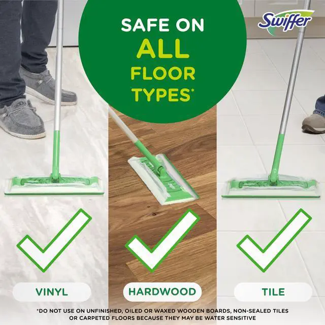 Alt view image 3 of 7 - Swiffer Sweep + Mop, Wet Pads Refill, Floor Cleaner for Dirt, Dust, Hair, Cleaning Cloths for Mopping Home, Bathroom, Kitchen, All Purpose Multi-Surface Floor Wipes, Lavender, 24ct