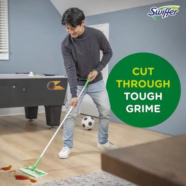 Alt view image 7 of 7 - Swiffer Sweep + Mop, Wet Pads Refill, Floor Cleaner for Dirt, Dust, Hair, Cleaning Cloths for Mopping Home, Bathroom, Kitchen, All Purpose Multi-Surface Floor Wipes, Lavender, 24ct