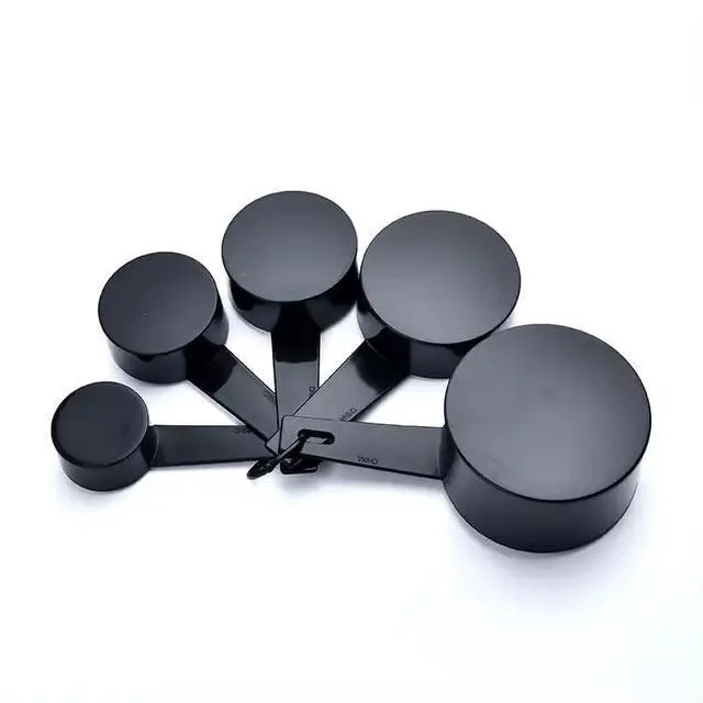Alt view image 3 of 6 - Ovenza Measuring Cups and Spoons Set, 10 Piece BPA-Free Plastic Kitchen Measuring Set, 5 Cups & 5 Spoons, Dishwasher Safe, Nesting Design for Baking and Cooking Black