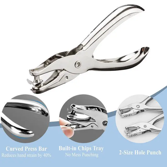 Alt view image 3 of 7 - Hole Puncher Single,Single Hole Punch,Metal Hole Punch - 1/4 Inch 1/8 Inch