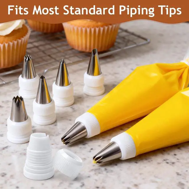 Alt view image 5 of 7 - 12 Pack Piping Bag Couplers, Standard Plastic Couplers for Piping Tips and Icing Nozzles