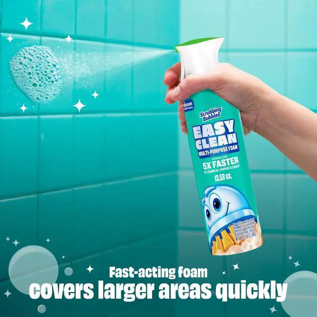 Alt view image 5 of 14 - Scrubbing Bubbles Easy Clean Foaming Multipurpose Bathroom Cleaner, Continuous Spray Bottle, Fast Acting Foam, 13.58 Ounce