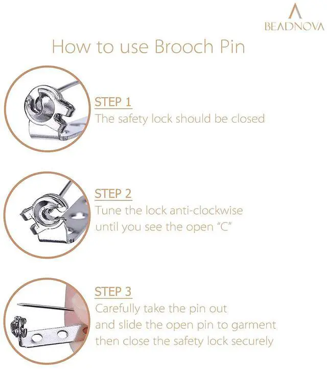 Alt view image 6 of 12 - BEADNOVA Brooch Pin Back 60pcs Bar Pin Back 1.5 Inch Clasp Pinback Brooch Backings for Crafts Badge Name Tag DIY Jewelry Making and Craft (60 Pcs, Silver Color)