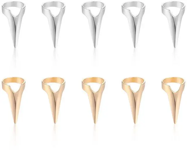 Main image of 10 Pcs Metal Hair Parting Rings, pinky Selecting Tools, Finger Tool