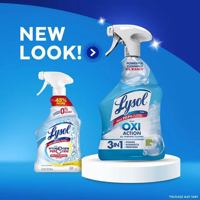Alt view image 6 of 6 - Lysol All Purpose Cleaner Spray, OXI Action, 0% Bleach, Disinfectant, 32 oz