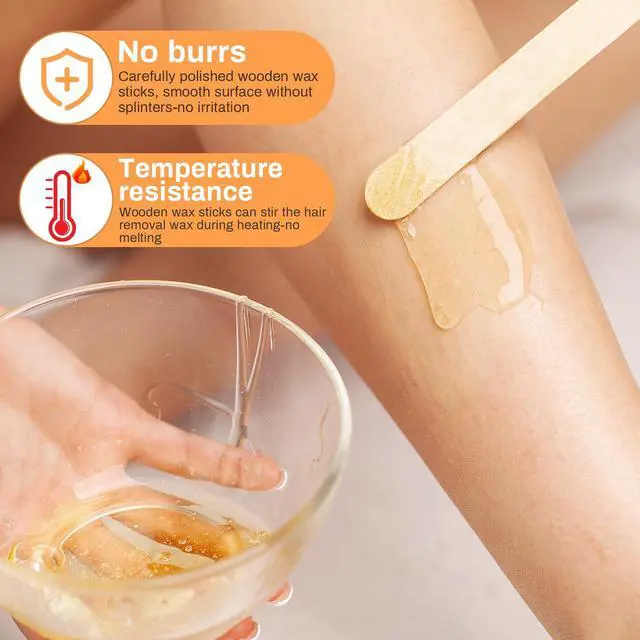 Alt view image 4 of 7 - Wax Sticks for Hair Removal - 150pcs Large Wooden Waxing Spatula,6"