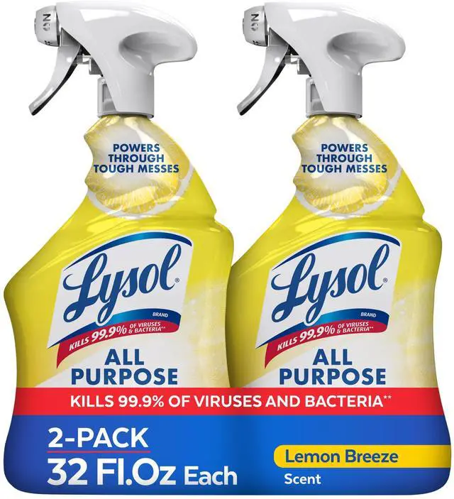 Main image of Lysol All Purpose Cleaner Spray, Disinfectant, Lemon, 32oz, 2 Pack