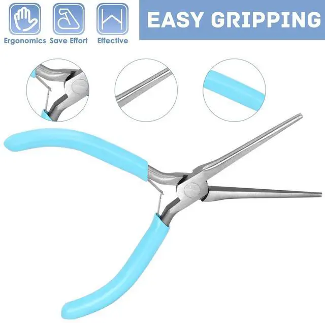 Alt view image 6 of 7 - Long Needle Nose Pliers Multipurpose Long Nose Pliers 4.5Inches Small Needle Nose Pliers for Jewelry Making with Comfort Grip Jewelry Pliers for Handmade Craft Wire Wrapping