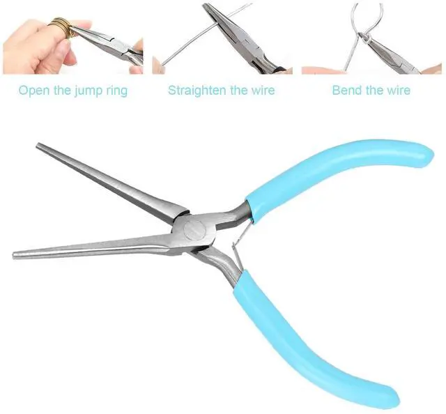 Alt view image 7 of 7 - Long Needle Nose Pliers Multipurpose Long Nose Pliers 4.5Inches Small Needle Nose Pliers for Jewelry Making with Comfort Grip Jewelry Pliers for Handmade Craft Wire Wrapping