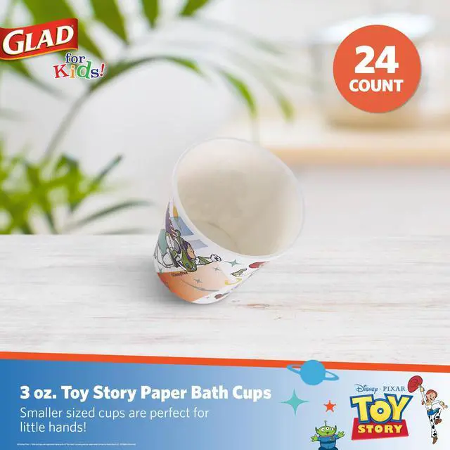 Alt view image 2 of 7 - Glad for Kids Disney Pixar Toy Story Mini Paper Cups, 3 Oz, 24 Count