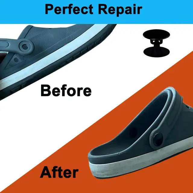 Alt view image 2 of 7 - 8 Sets Replacement Rivets for Beach Shoe Replacement Button Replacement Parts Compatible for Clog Beach Shoe Strap Repair (Black)