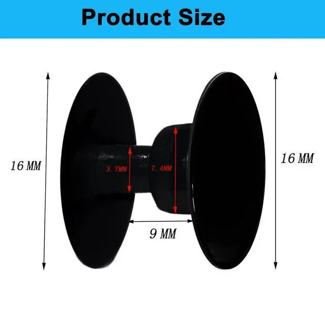 Alt view image 3 of 7 - 8 Sets Replacement Rivets for Beach Shoe Replacement Button Replacement Parts Compatible for Clog Beach Shoe Strap Repair (Black)