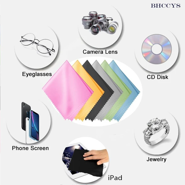 Alt view image 6 of 7 - Glasses Cleaning Cloths(12 pcs),Microfiber Eyeglass Cleaner Cloth, Lens Wipes Cloth for Cleaning Eyeglasses, Cell Phones, Screens, Lenses, Electronics and All Delicate Surface