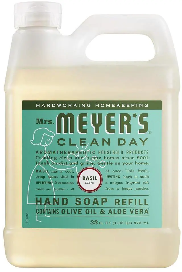 Main image of MRS. MEYER'S CLEAN DAY Liquid Hand Soap Refill, Basil, 33 fl oz