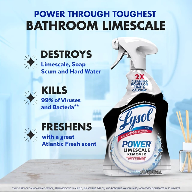 Alt view image 6 of 7 - Lysol Power Limescale Removing Bathroom Cleaner Spray, 32 oz