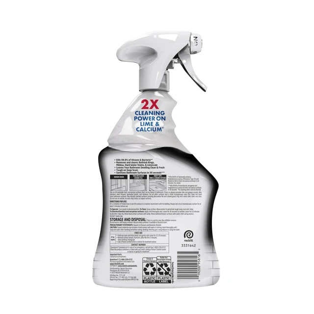 Alt view image 7 of 7 - Lysol Power Limescale Removing Bathroom Cleaner Spray, 32 oz