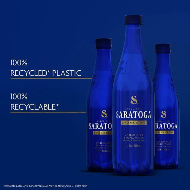 Alt view image 6 of 6 - Saratoga Sparkling Water Bottles, 6-Pack Carbonated Spring Bottled Water Recycled PET Plastic Bottles 16 Fl Oz