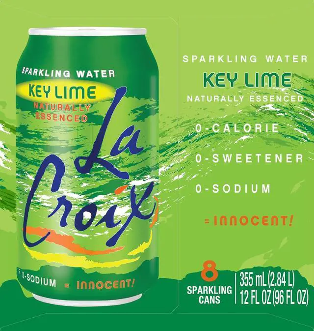 Alt view image 4 of 6 - La Croix Sparkling Water, Key Lime, 12 Fl Oz (pack of 8)