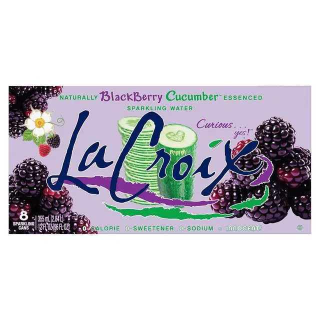 Alt view image 4 of 6 - La Croix Sparkling Water, Blackberry Cucumber, 8-Pack Zero Sugar, Zero Calories, Zero Sodium
