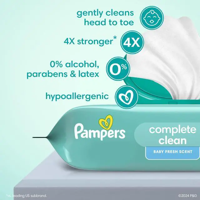 Alt view image 7 of 7 - Pampers Ultraclean Baby Wipes, Unscented, 72 Count, 1 Flip-Top Pack