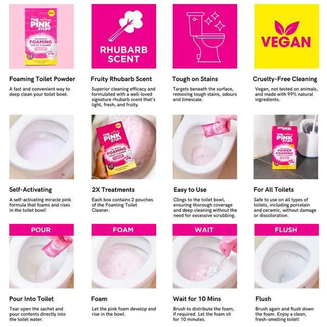 Alt view image 5 of 6 - Stardrops The Pink Stuff Miracle Foaming Toilet Powder, 7 Oz