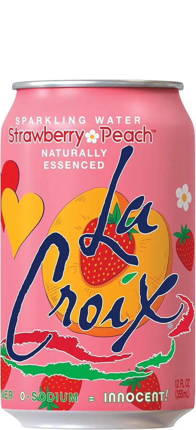 Alt view image 2 of 6 - La Croix Sparkling Water, Strawberry Peach, 12 Fl Oz (Pack of 8)