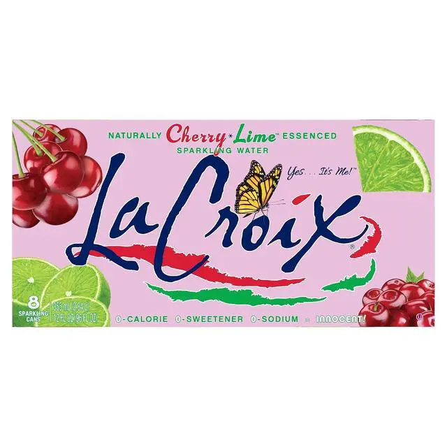 Alt view image 5 of 6 - La Croix Sparkling Water, Cherry Lime, 8-Pack Zero Sugar, Zero Calories, Zero Sodium