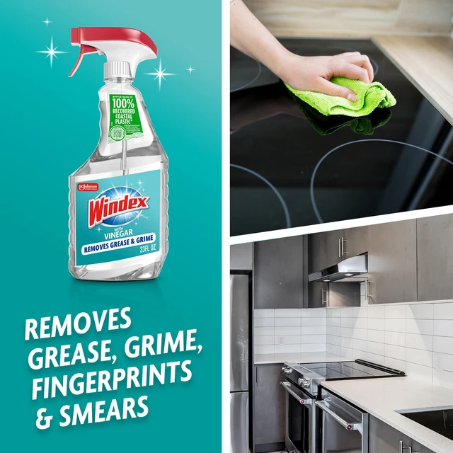 Alt view image 4 of 6 - Windex Vinegar Glass and Window Cleaner, Removes Grease and Grime, 23 oz