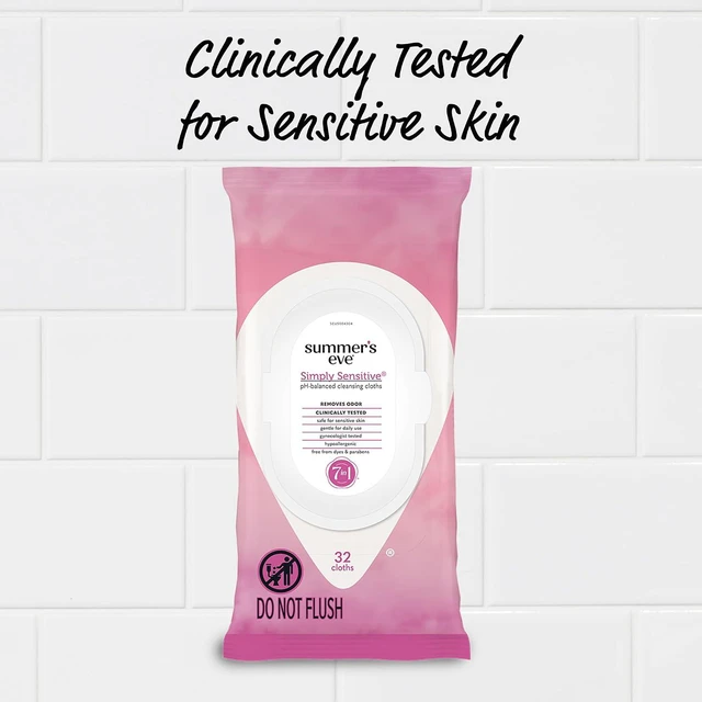 Alt view image 2 of 6 - Summer's Eve Gentle Feminine Wipes, Simply Sensitive, 32 Count