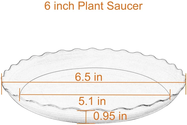 Alt view image 2 of 7 - 6 Pack Plant Saucer, 6 inch Plant Trays for Pots, Heavy Duty Plant Saucers for Indoors no Holes, Plastic Plant Saucer for Planter (6", Black)