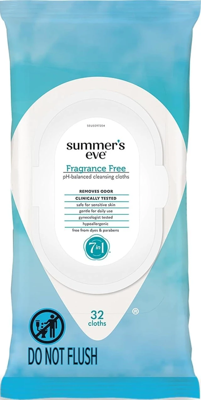 Main image of Summer's Eve Gentle Feminine Wipes, Fragrance Free, 32 Count